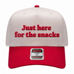 Just Here For The Snacks Embroidered Hat