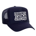 Errbody On The Beach Gettin' Tipsy Foam Trucker Hat - Navy