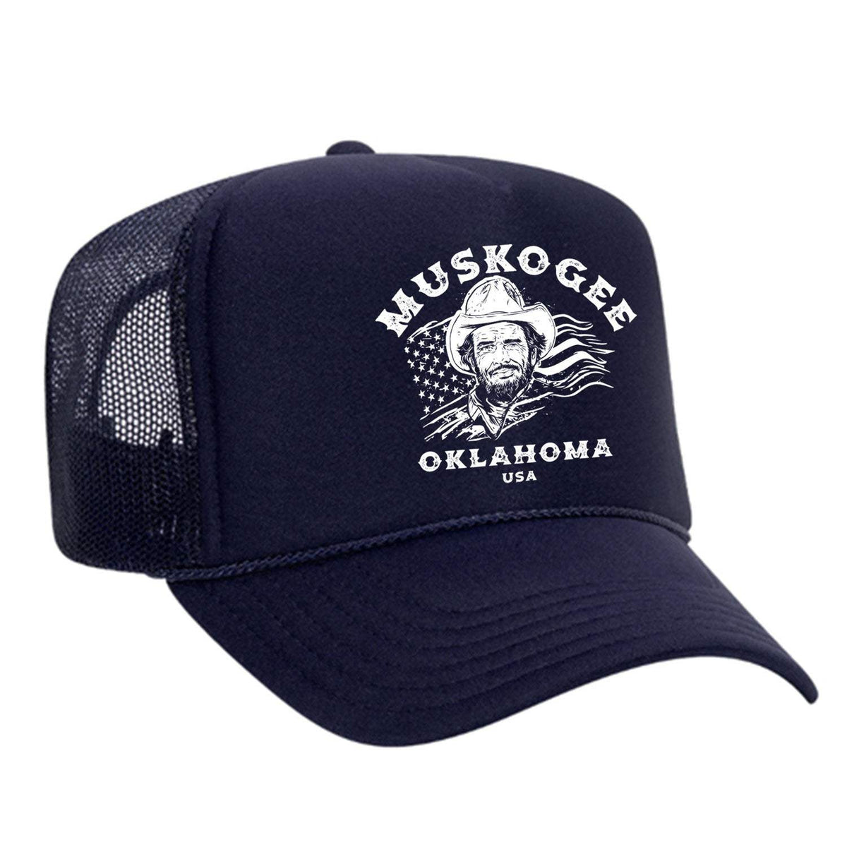 Haggard Old Flag Foam Trucker Hat - Navy