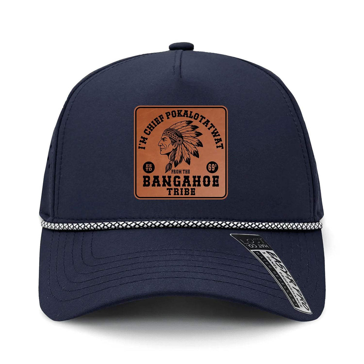 Chief Pokalotatwat Performance Leather Patch Hat - Navy