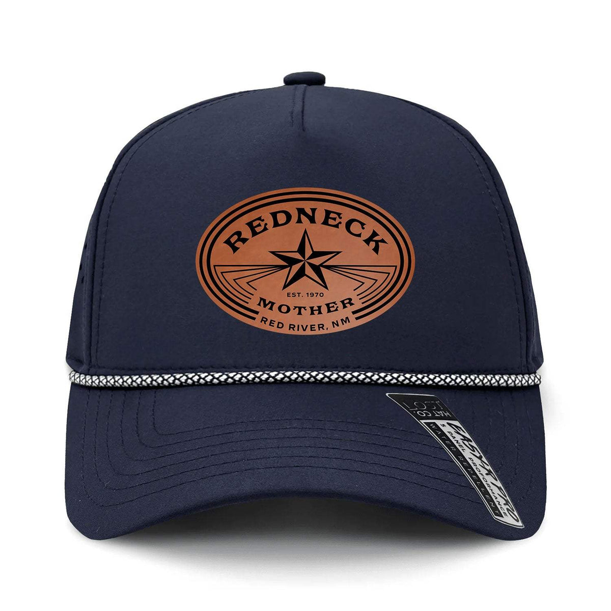 Redneck Mother Performance Leather Patch Hat - Navy