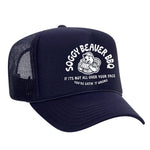 Soggy Beaver BBQ Foam Trucker Hat - Navy