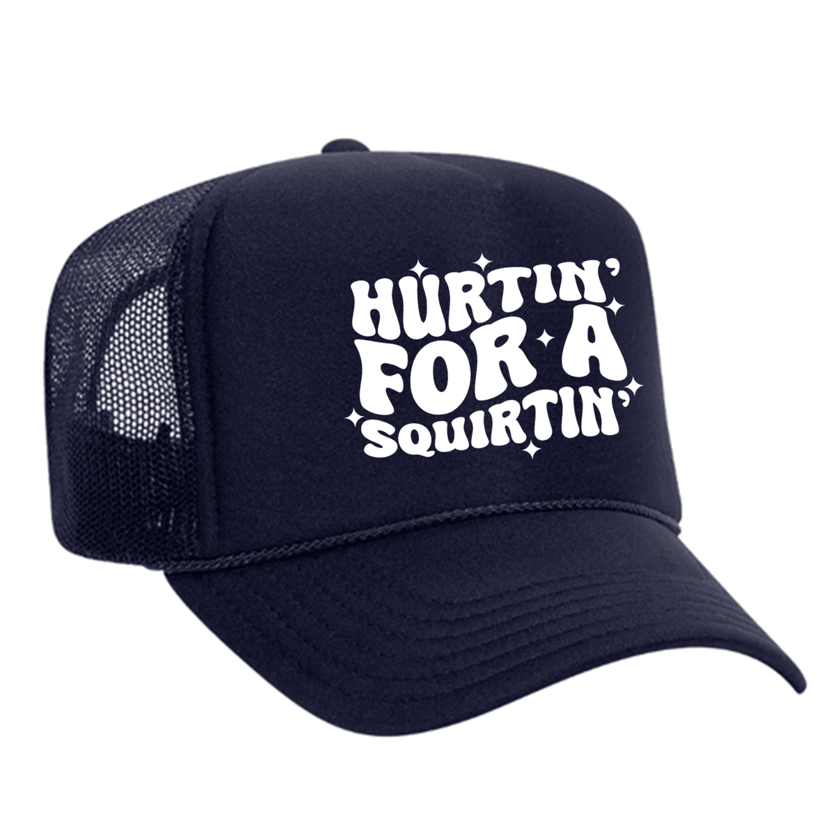 Hurtin' For A Squirtin' Foam Trucker Hat - Navy