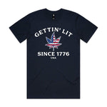 Gettin' Lit Since 1776 Premium Tee - Navy