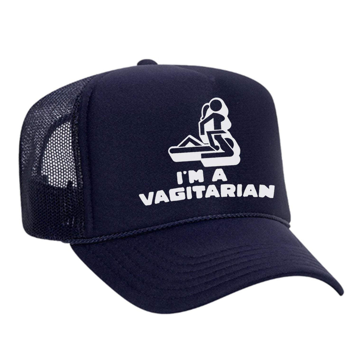 I'm A Vagitarian Foam Trucker Hat - Navy