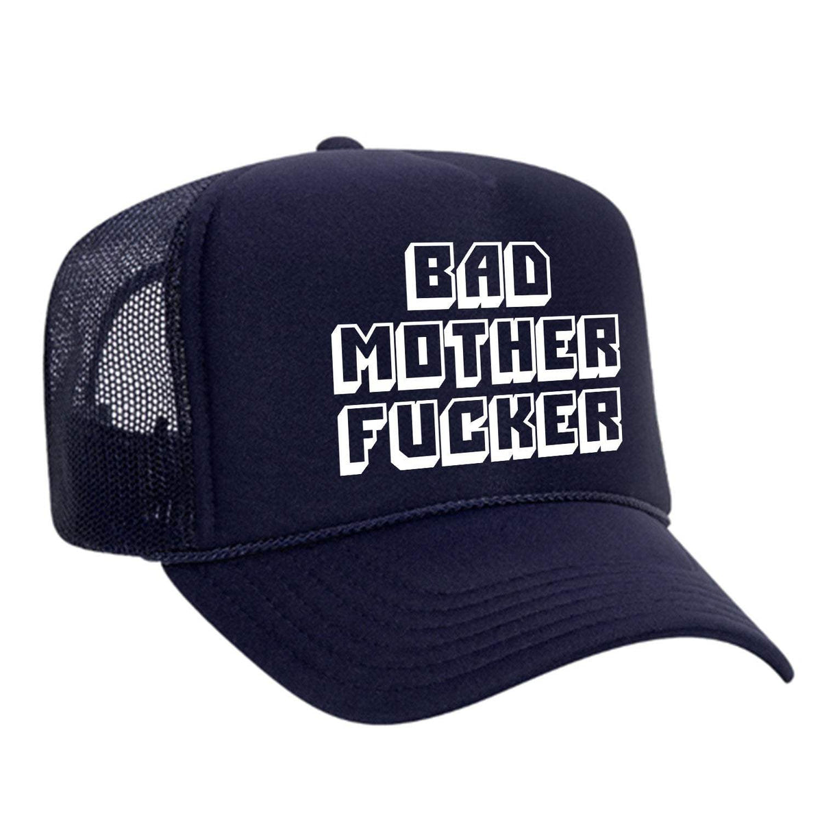 Bad M'Fer Foam Trucker Hat - Navy