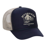 Haggard Old Flag Foam Trucker Hat - Navy / Tan