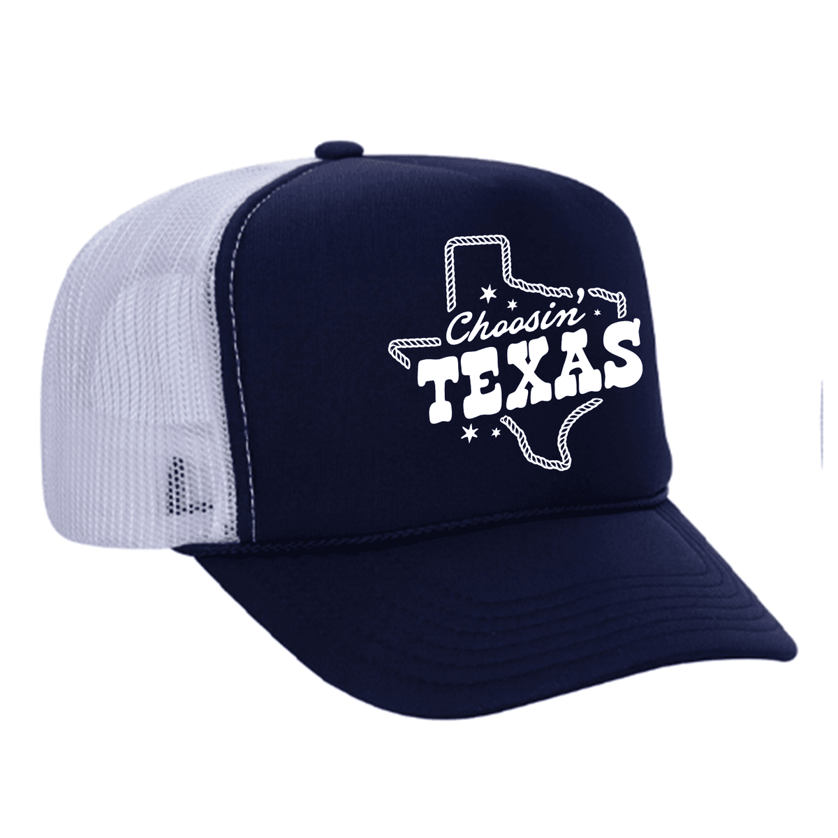 Choosin' Texas Foam Trucker Hat - Navy / White