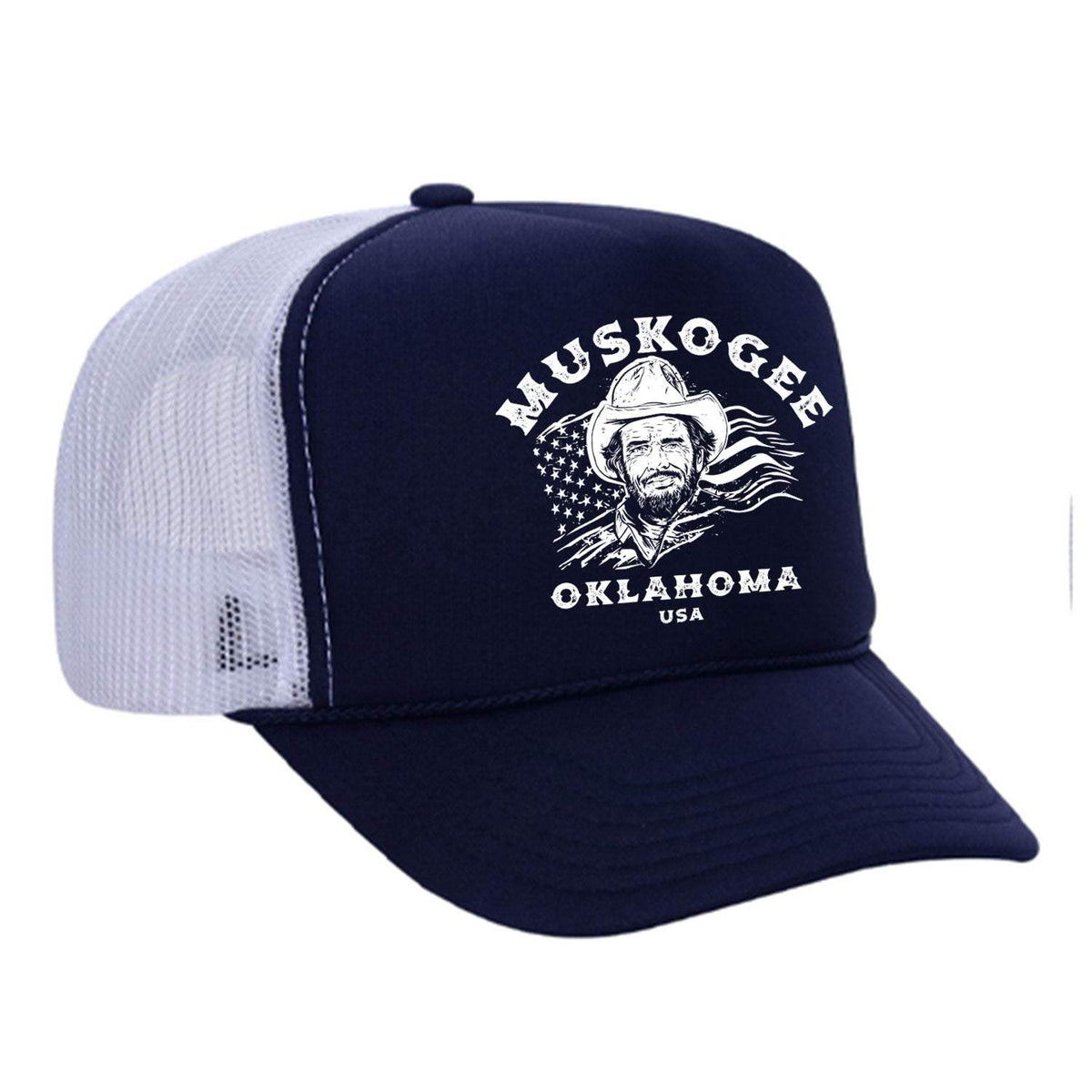 Haggard Old Flag Foam Trucker Hat - Navy / White