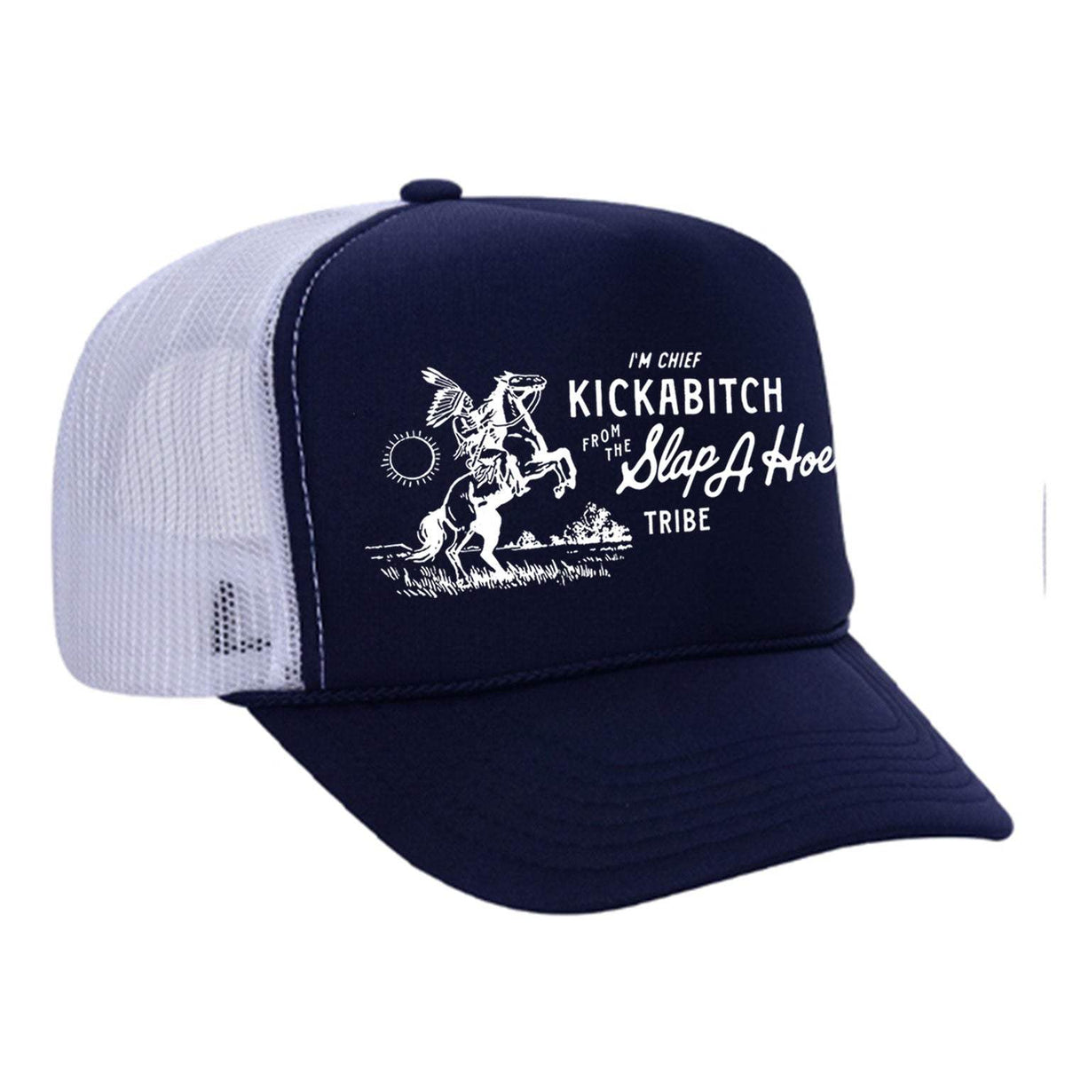 Chief Kickabitch Foam Trucker Hat - Navy / White