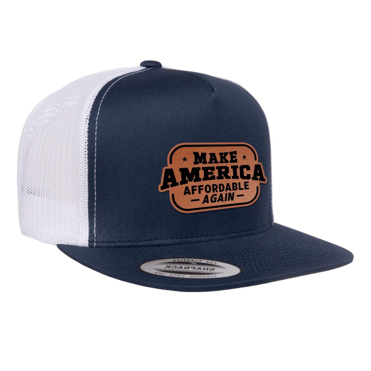 Make America Affordable Again Flat Bill Hat - Navy / White