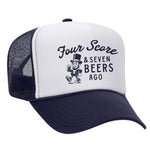 Four Score & Seven Beers Ago Foam Trucker Hat - Navy / White