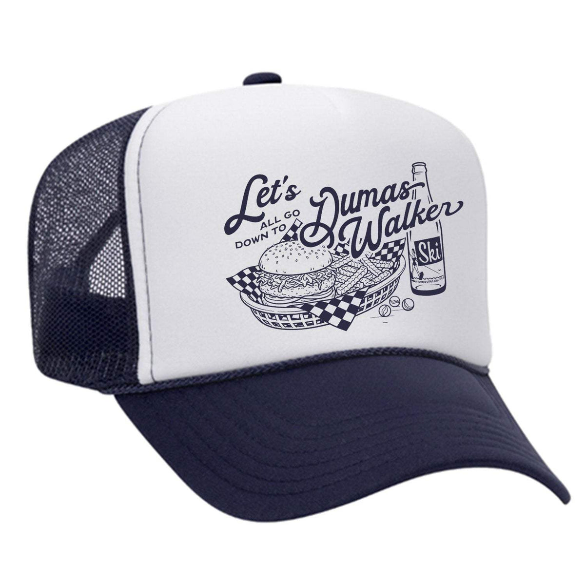 Dumas Walker Foam Trucker Hat - Navy / White