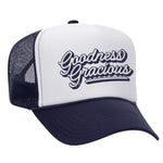 Goodness Gracious Foam Trucker Hat - Navy / White
