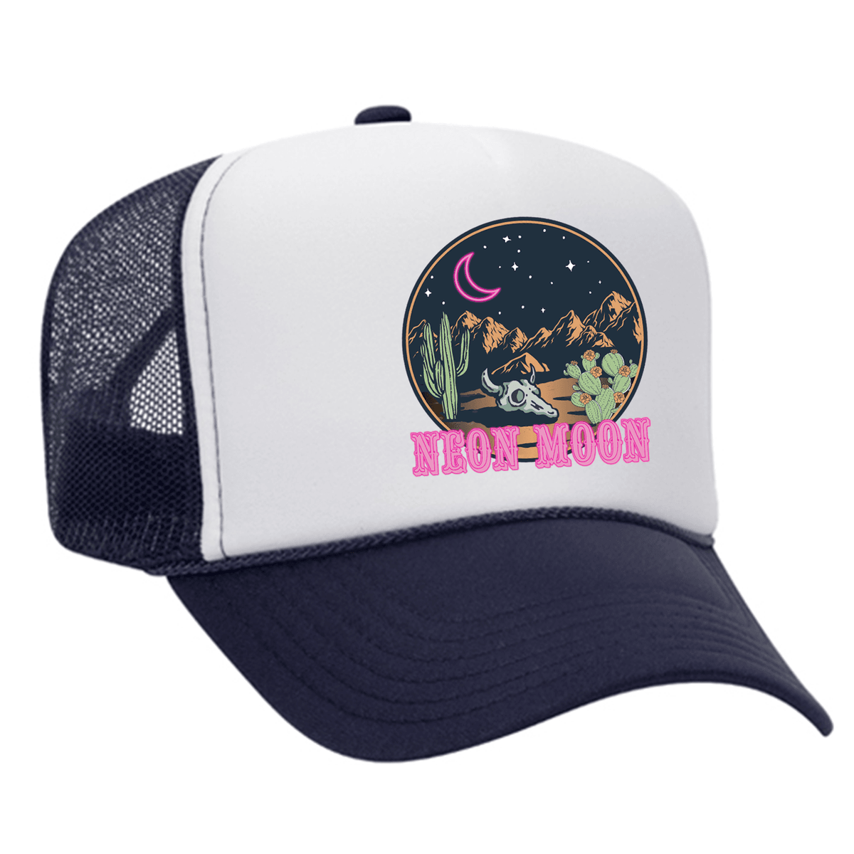 Neon Moon Foam Trucker Hat Navy/White Sale - Navy / White