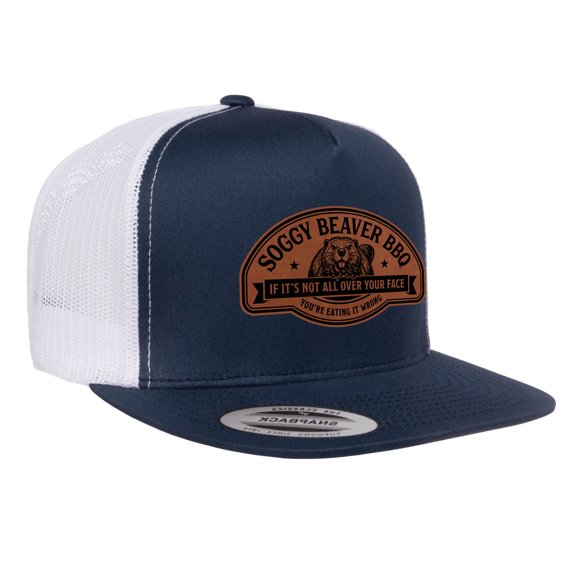 Soggy Beaver BBQ Flat Bill Hat