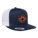 Don't Panic It's Orgnic Flat Bill Leather Patch Hat