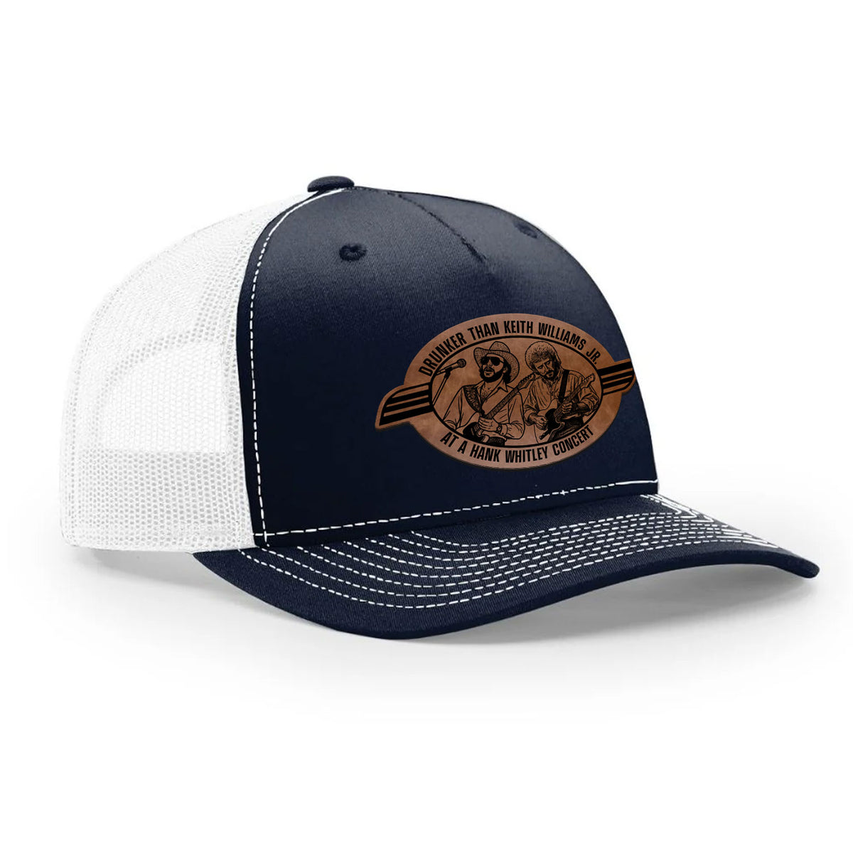 Hank Whitley Leather Patch Hat