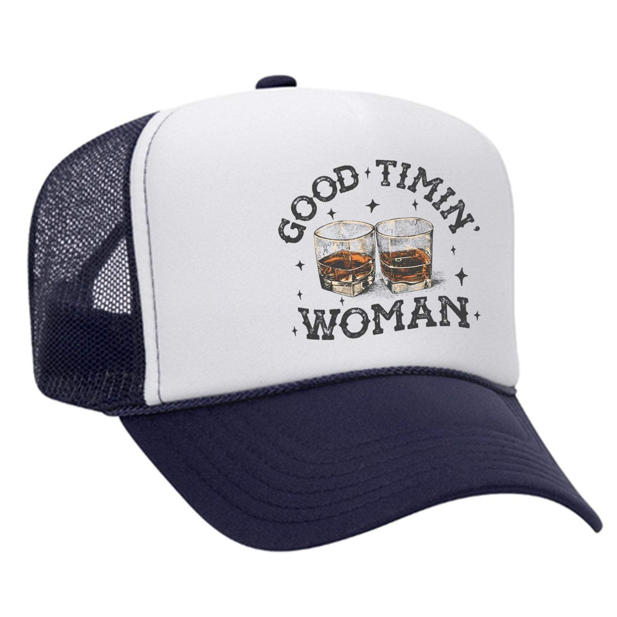 Good Timin' Woman Foam Trucker Hat - Navy / White