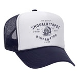 Chief Smokalottapot Foam Trucker Hat - Navy / White
