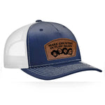 Make Country Outlaw Again Leather Patch Hat - Navy / White
