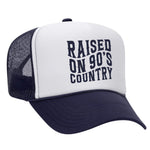 Raised On 90s Country Foam Trucker Hat - Navy / White