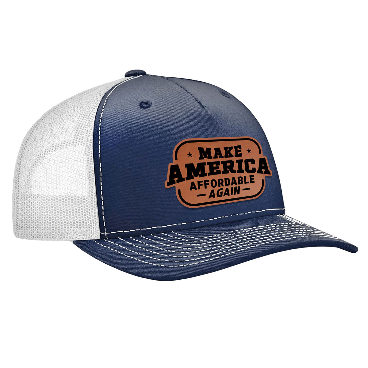 Make America Affordable Again Classic Trucker Hat - Navy / White