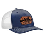 Make America Affordable Again Classic Trucker Hat - Navy / White