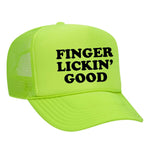 Finger Lickin' Good Foam Trucker Hat - Neon Green