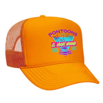 Pontoons and High Noons Foam Trucker Hat - Neon Orange