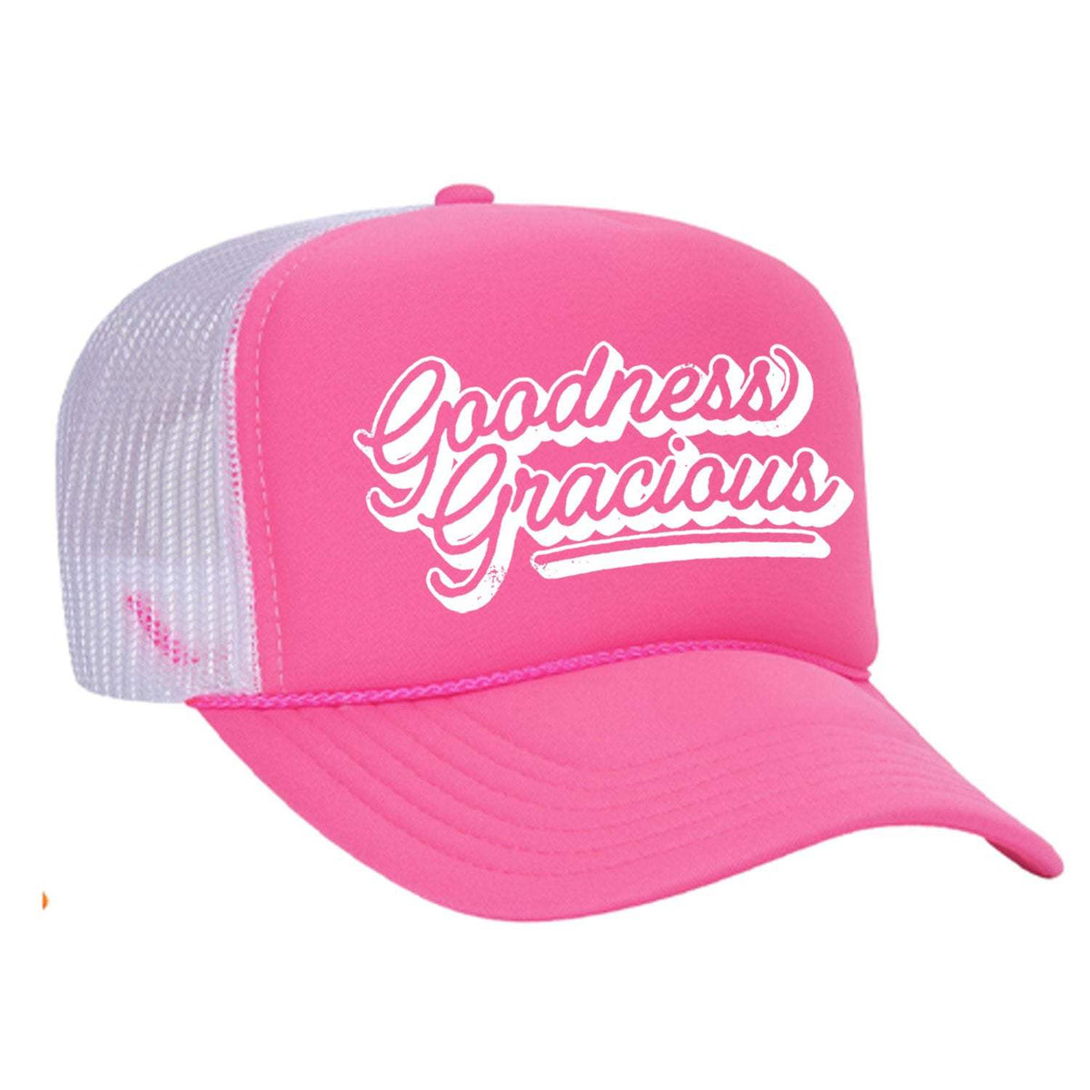 Goodness Gracious Foam Trucker Hat - Neon Pink / White