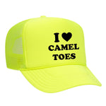 I Love Camel Toes Foam Trucker Hat - Neon Yellow