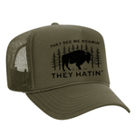 They See Me Roamin' Foam Trucker Hat - Olive / Green