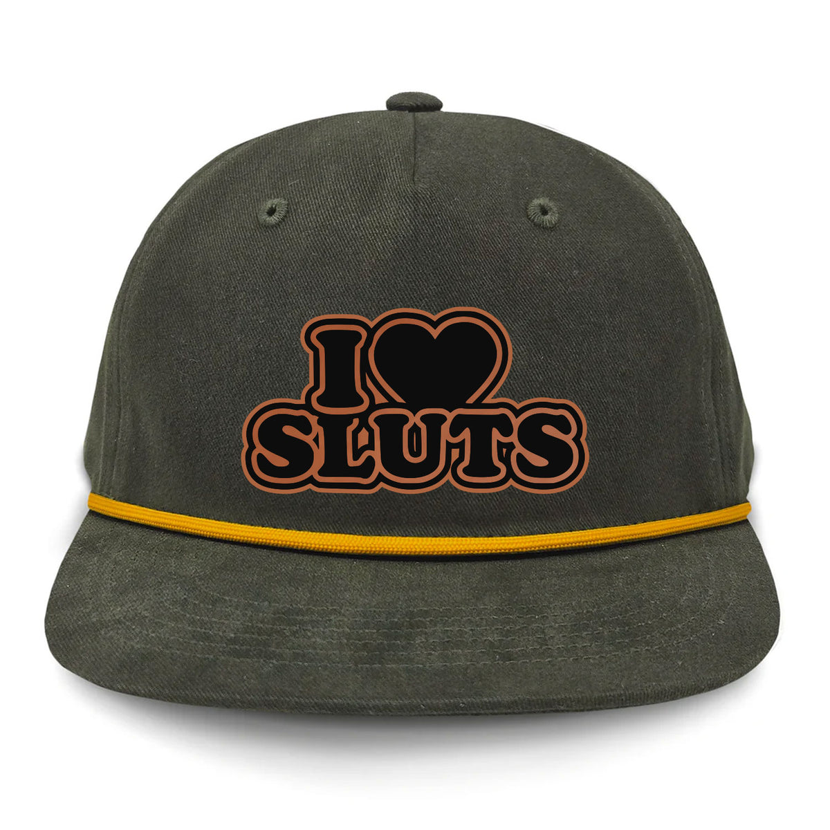 I Love Sluts Flat Bill Rope