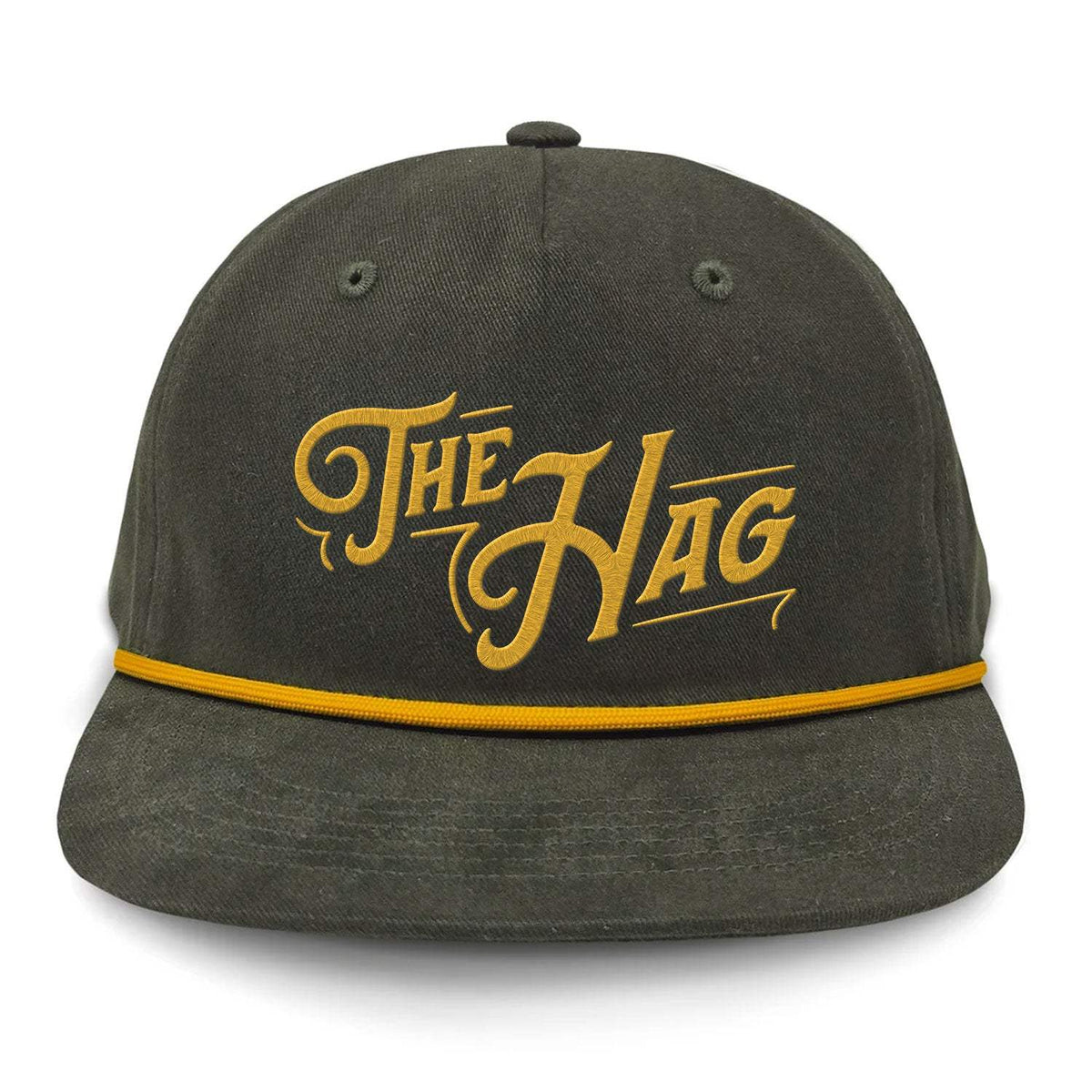 The Hag Embroidered Rope Hat - Olive