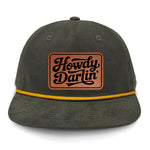 Howdy Darlin' Flat Bill Rope Leather Patch Hat