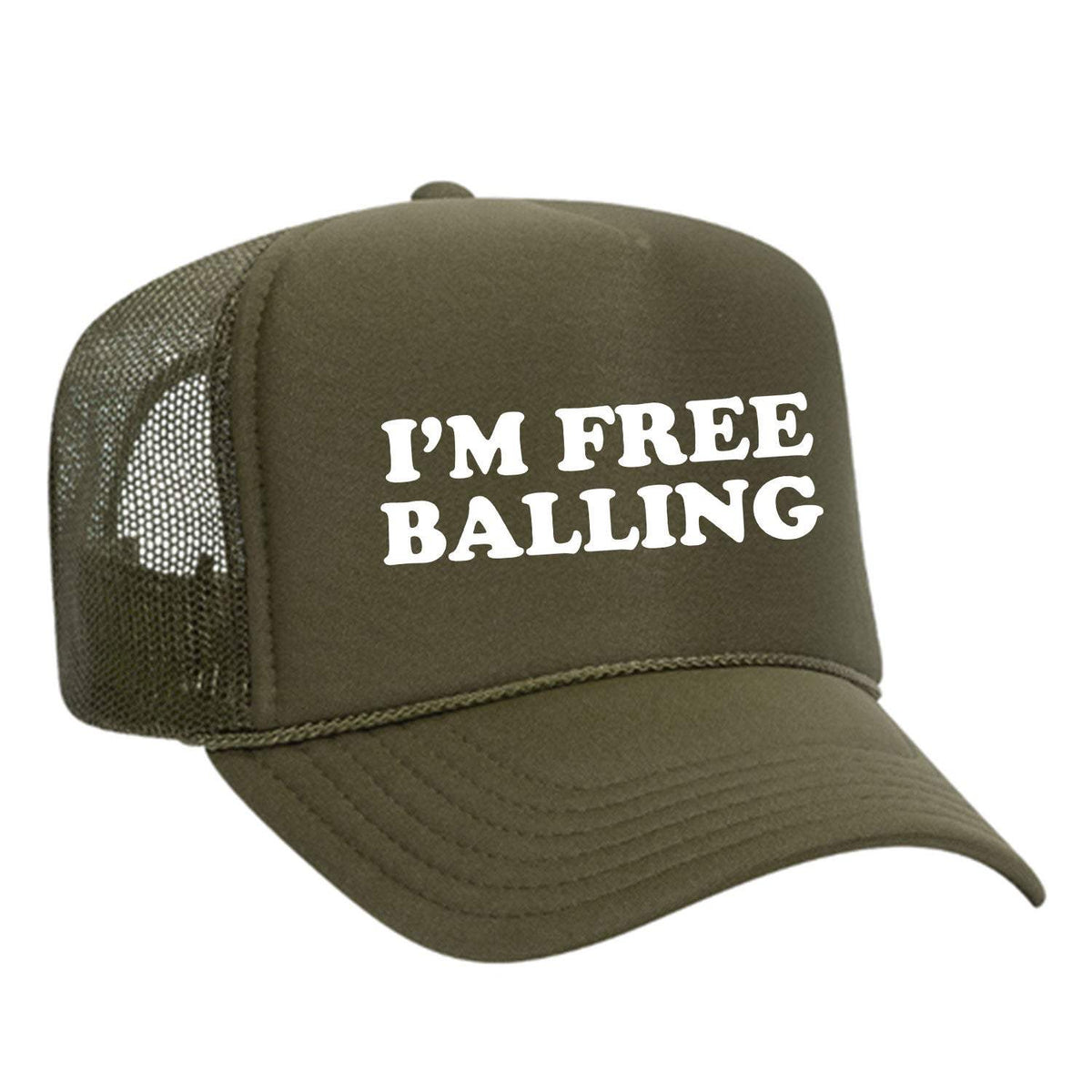 Free Balling Foam Trucker Hat - Olive Green