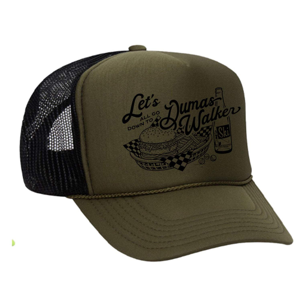 Dumas Walker Foam Trucker Hat - Olive / Green / Black