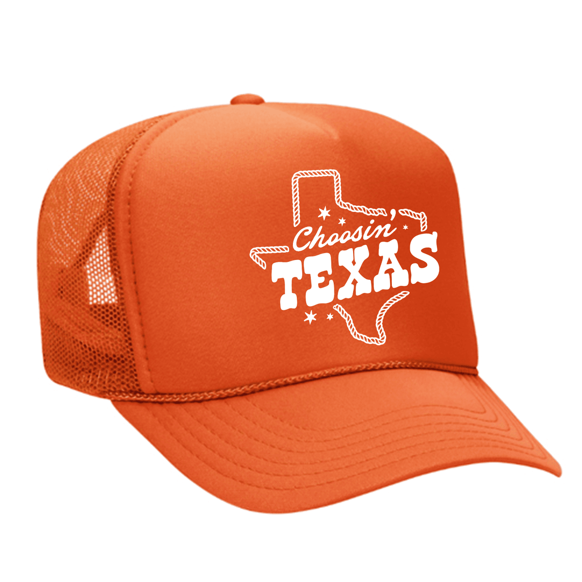 Choosin' Texas Foam Trucker Hat - Orange