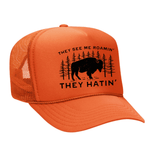 They See Me Roamin' Foam Trucker Hat - Orange