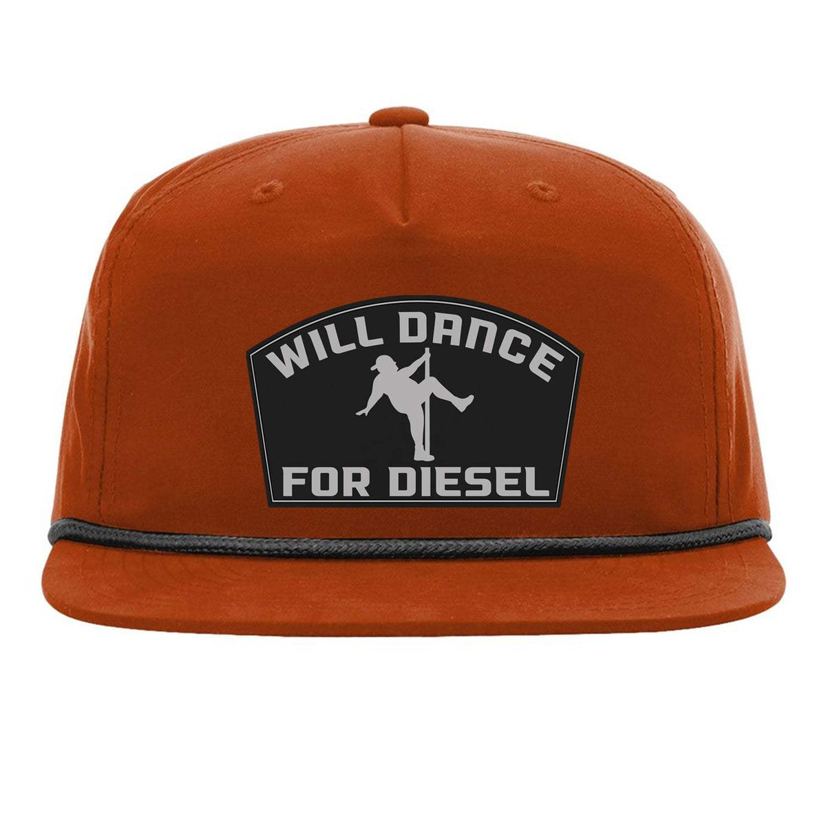 Will Dance For Diesel Flat Bill Rope - Orange