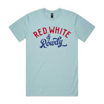 Red, White, & Rowdy Premium Tee - Pale Blue