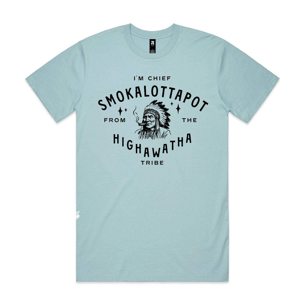 Chief Smokalottapot Premium Tee - Pale Blue