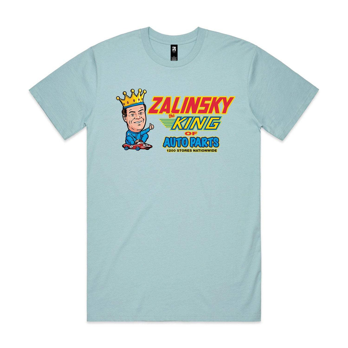 Zalinsky King Of Auto Parts Premium Tee - Pale Blue