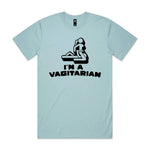 I'm A Vagitarian Premium Tee - Pale Blue