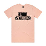I Love Sluts Premium Tee - Pale Pink