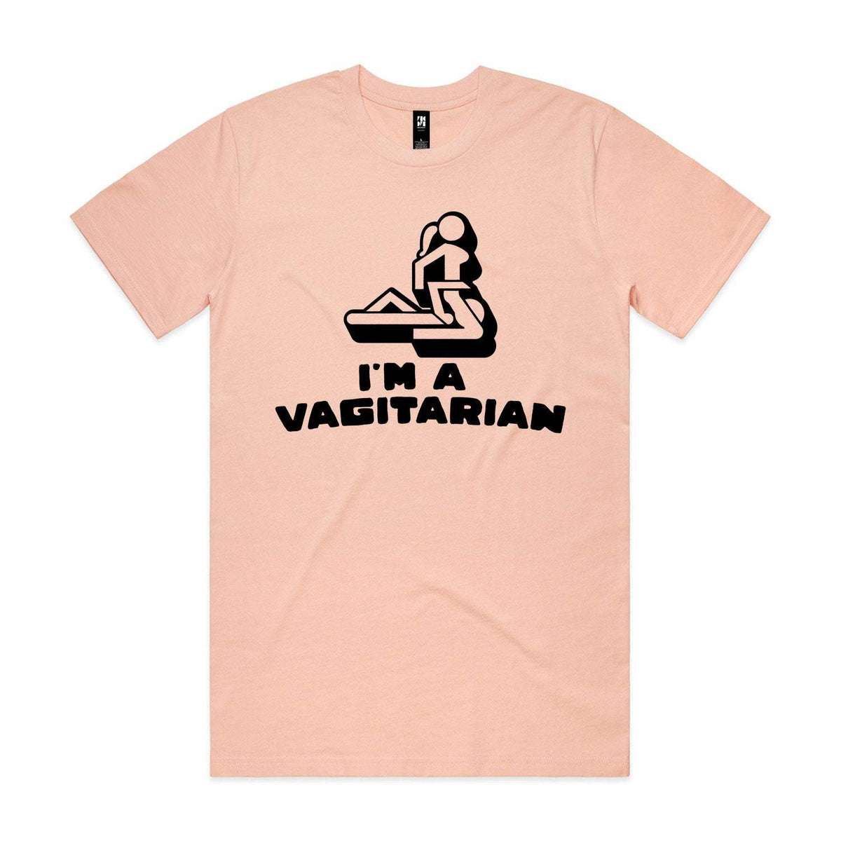 I'm A Vagitarian Premium Tee - Pale Pink