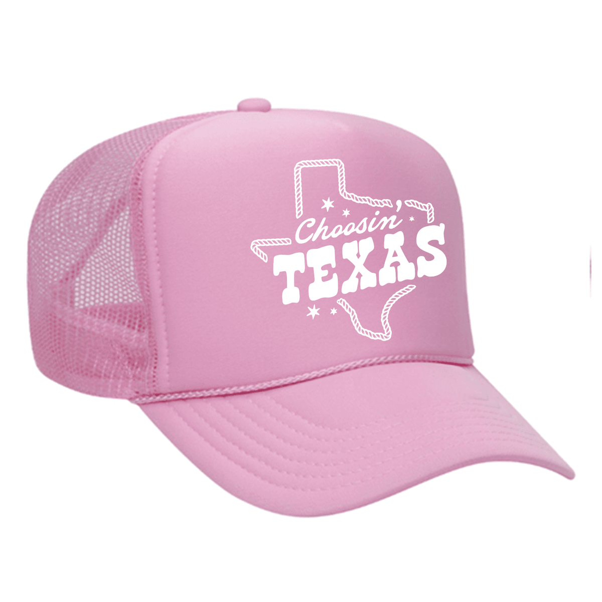Choosin' Texas Foam Trucker Hat - Pink