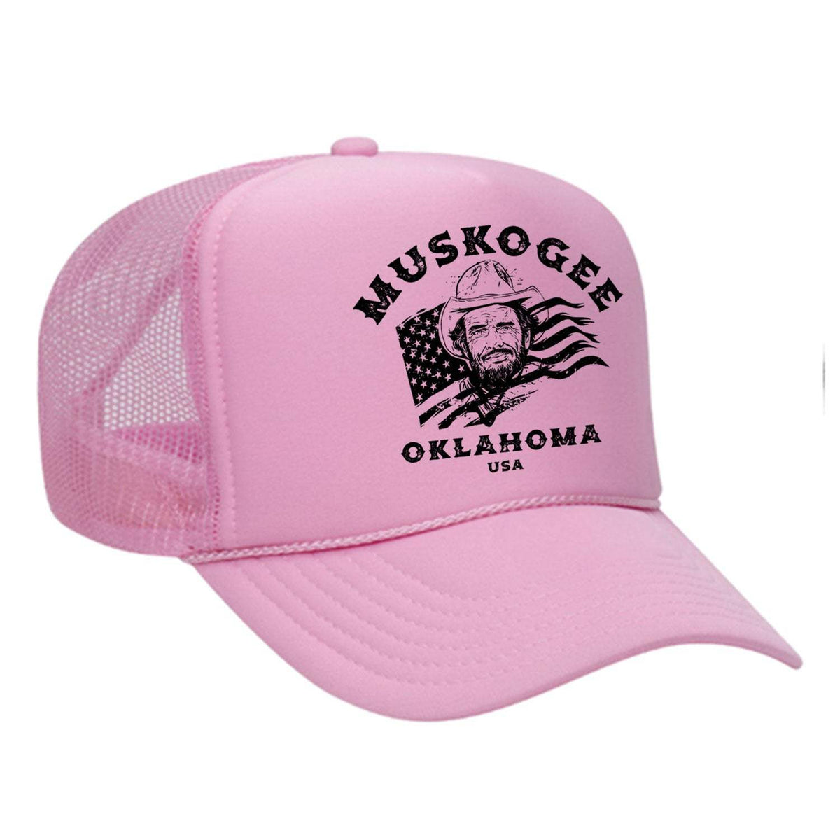Haggard Old Flag Foam Trucker Hat - Pink