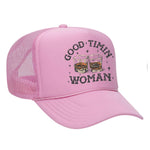 Good Timin' Woman Foam Trucker Hat - Pink